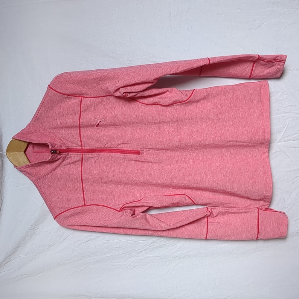 Puma pink 1/4 zip up activewear top medium